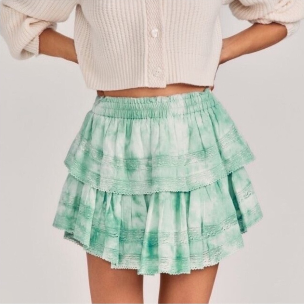 LoveshackFancy Ruffle Miniskirt